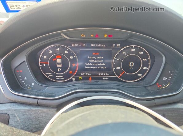 WAUENAF4XHN039648 2017 AUDI A4 Charcoal Вид щитка приладів