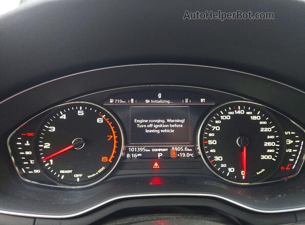 WAUENAF4XJA100137 2018 AUDI A4 Gray ხელსაწყოთა პანელის ხედი