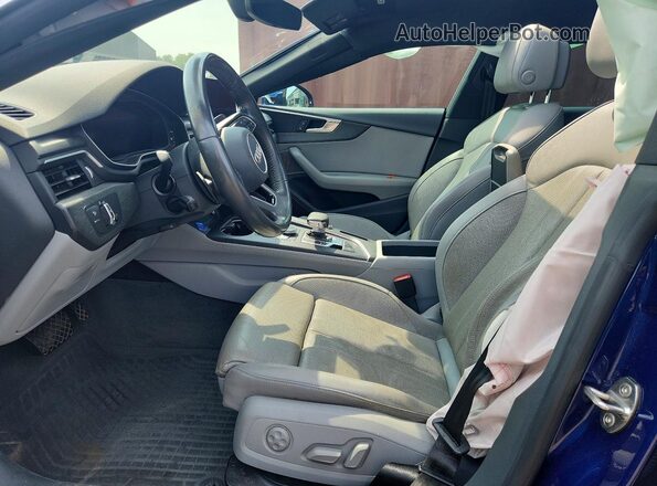 WAUENCF50JA112687 2018 AUDI A5 Blue Vista interior delantera