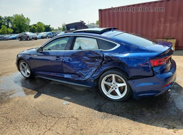 WAUENCF50JA112687 2018 AUDI A5 Blue Trasero izquierdo
