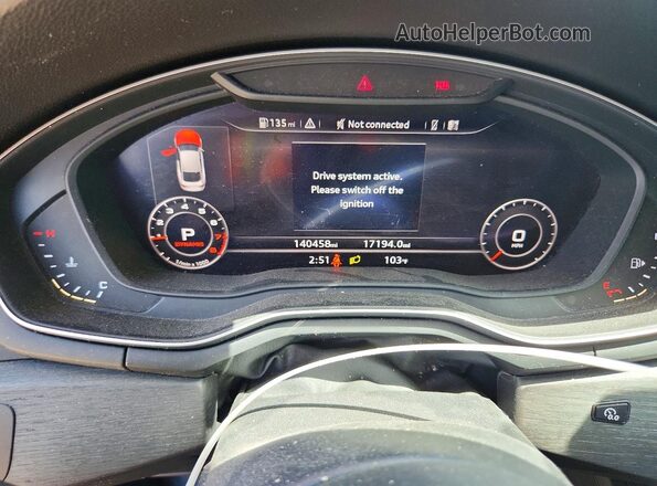WAUENCF52JA052654 2018 AUDI A5 Black Սարքավորումների վահանակի տեսք