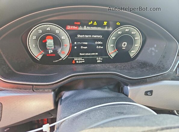 WAUFACF53MA008795 2021 AUDI A5 Green Вид щитка приладів