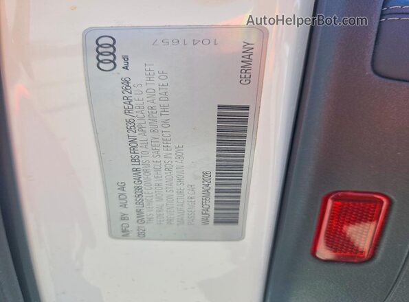 WAUFACF55MA042026 2021 AUDI A5 White Widok komory silnika