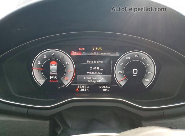 WAUFACF58RA080471 2024 AUDI A5 Black Widok zestawu wskaźników