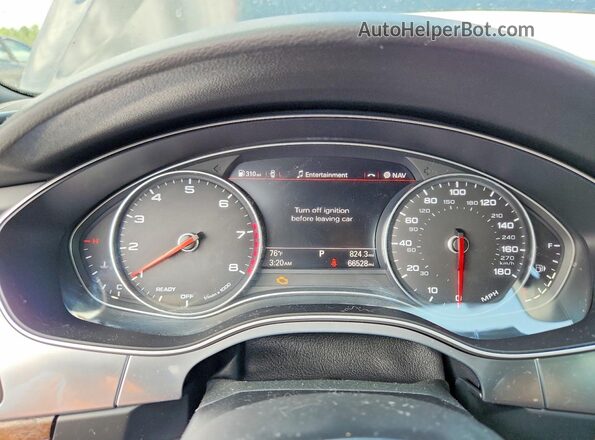 WAUFFAFC6GN198822 2016 AUDI A6 Black ხელსაწყოთა პანელის ხედი