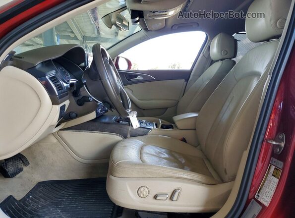 WAUG8AFC4HN092563 2017 AUDI A6 Red Widok wnętrza z przodu