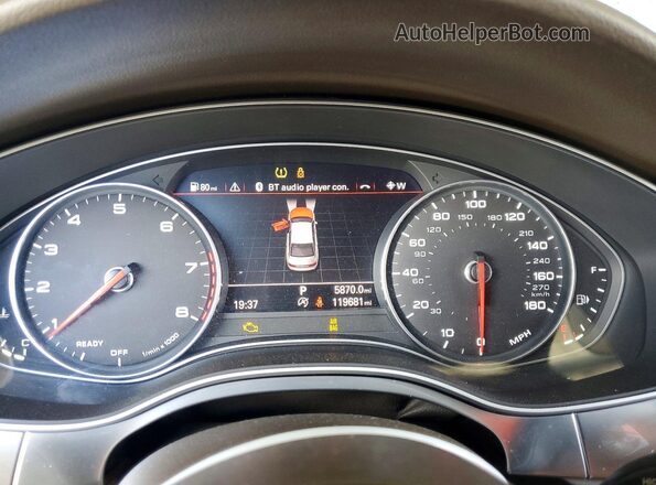 WAUG8AFC4HN092563 2017 AUDI A6 Red Widok zestawu wskaźników