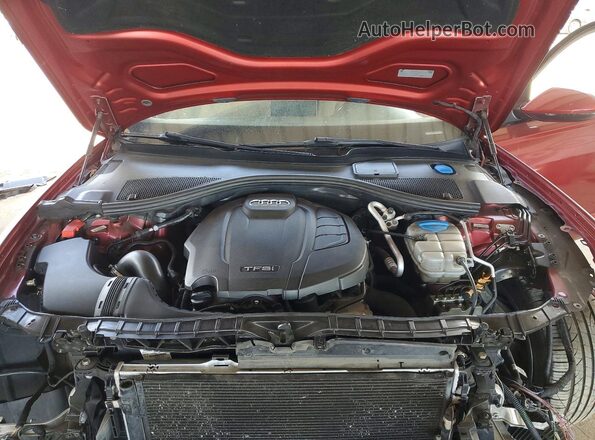 WAUG8AFC4HN092563 2017 AUDI A6 Red Widok wnętrza z tyłu