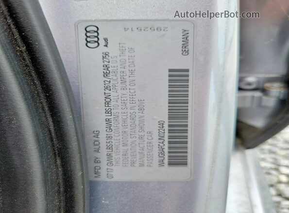 WAUG8AFC4JN022440 2018 AUDI A6 Silver ძრავის განყოფილების ხედი