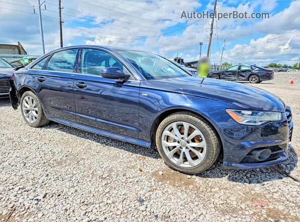 WAUG8AFC6JN036324 2018 AUDI A6 Синий Передняя правая четверть