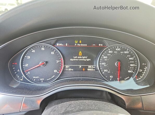 WAUG8AFCXJN014231 2018 AUDI A6 Black Instrument cluster view