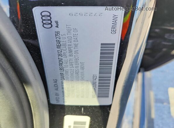 WAUG8AFCXJN014231 2018 AUDI A6 Black VIN sticker view