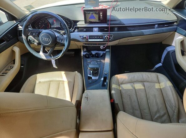 WAUGMAF43KN022046 2019 AUDI A4 White Dashboard view