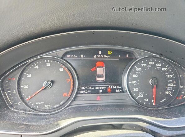 WAUGMAF43KN022046 2019 AUDI A4 White Instrument cluster view