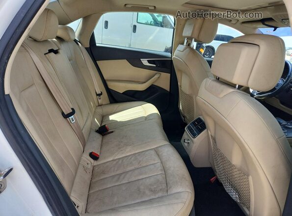 WAUGMAF43KN022046 2019 AUDI A4 White Rear seats view
