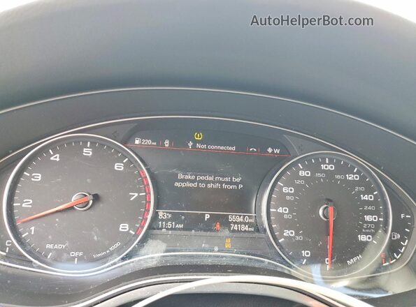 WAUHGAFC0GN084787 2016 AUDI A6 Gray ხელსაწყოთა პანელის ხედი