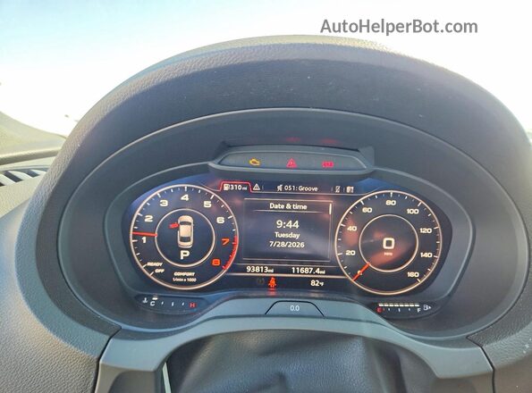 WAUJEGFF1KA106638 2019 AUDI A3 Black Widok zestawu wskaźników
