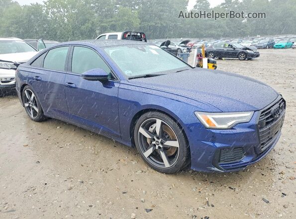 WAUL2AF25MN043292 2021 AUDI A6 Blue Delantero derecho
