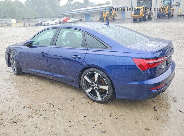 WAUL2AF25MN043292 2021 AUDI A6 Blue Trasero izquierdo