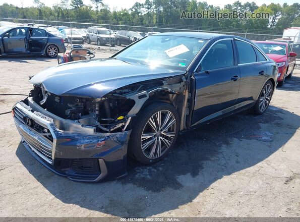 WAUL2AF2XKN054253 2019 AUDI A6 Blue Передня ліва чверть