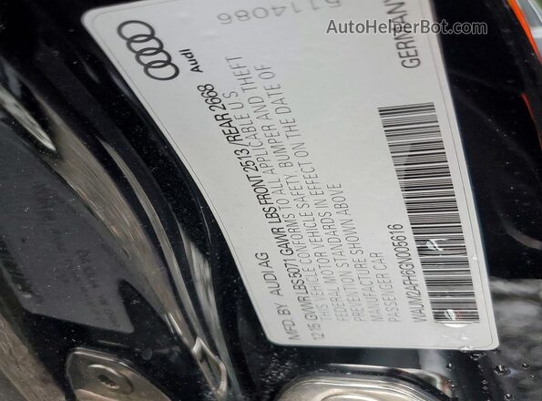 WAUM2AFH6GN005616 2016 AUDI A5 Black Вид підкапотного простору