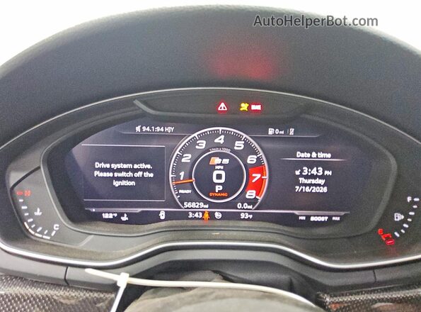 WAUP4AF51KA009425 2019 AUDI S5 Gray Widok zestawu wskaźników