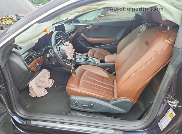 WAUPNAF58JA000619 2018 AUDI A5 Blue Vista interior delantera