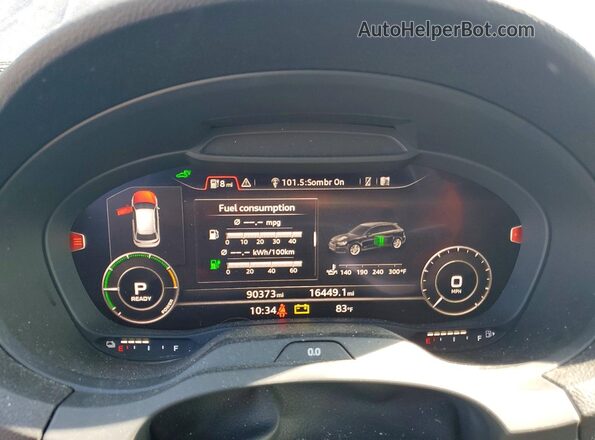 WAUTPBFF3HA055710 2017 AUDI A3 Blue Սարքավորումների վահանակի տեսք
