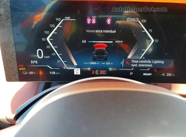WB523CF03RCN40748 2024 BMW IX Black Սարքավորումների վահանակի տեսք