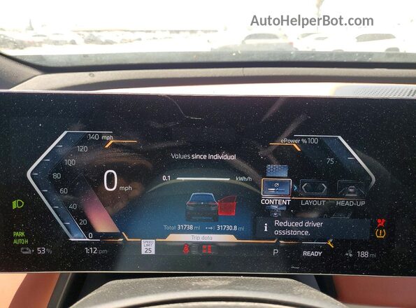 WB523CF09SCS36233 2025 BMW IX Черный Вид щитка приборов