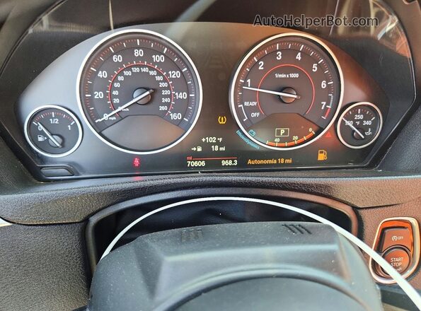 WBA3T3C54G5A41743 2016 BMW 4 SERIES Черный Вид щитка приборов