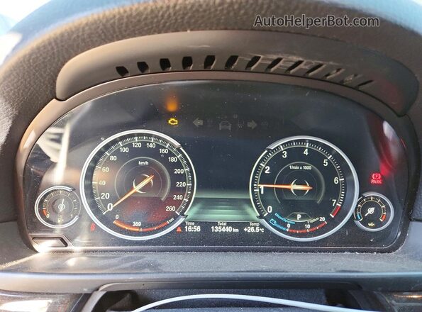 WBA5A7C53GG642262 2016 BMW 5 SERIES Black ხელსაწყოთა პანელის ხედი