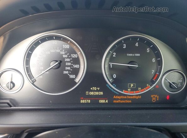 WBA5A7C54GG642173 2016 BMW 5 SERIES Charcoal Instrument cluster view