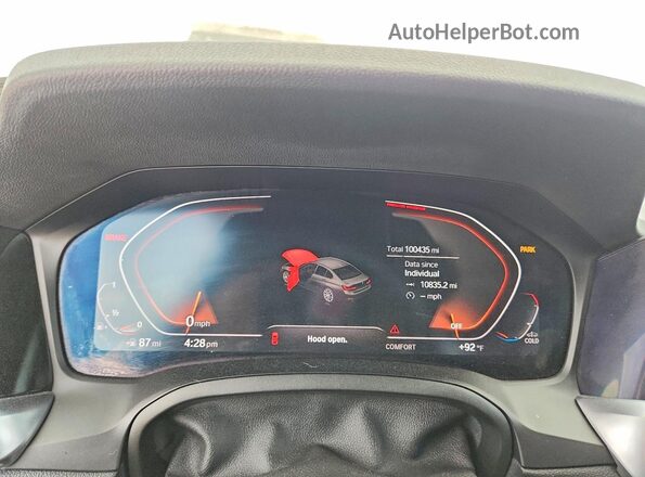 WBA5R1C5XKAJ99884 2019 BMW 3 SERIES White Instrument cluster view
