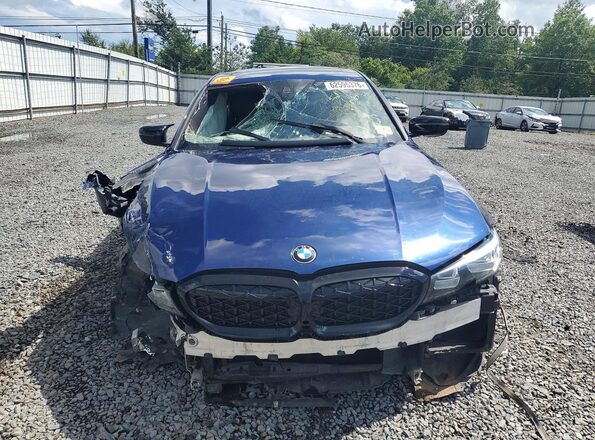 WBA5R7C57KAJ85055 2019 BMW 3 SERIES Blue Вид спереду