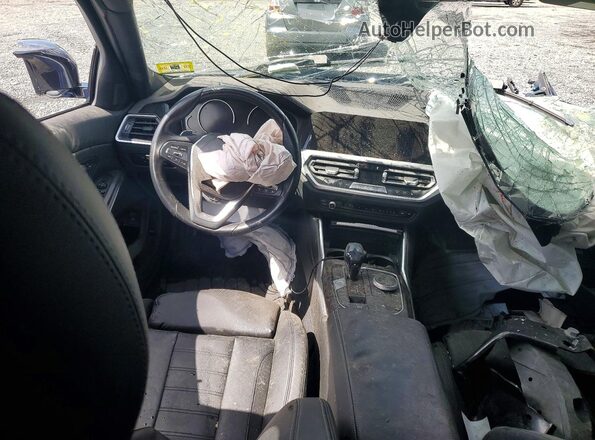 WBA5R7C57KAJ85055 2019 BMW 3 SERIES Blue Вид панелі приладів