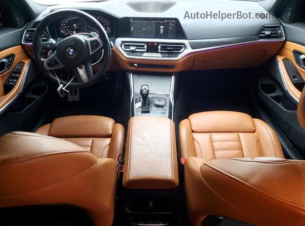 WBA5U9C02LFH25482 2020 BMW M3 White Առջևի վահանակի տեսք