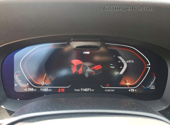 WBA73BJ03NWX68735 2022 BMW 5 SERIES Черный Вид щитка приборов