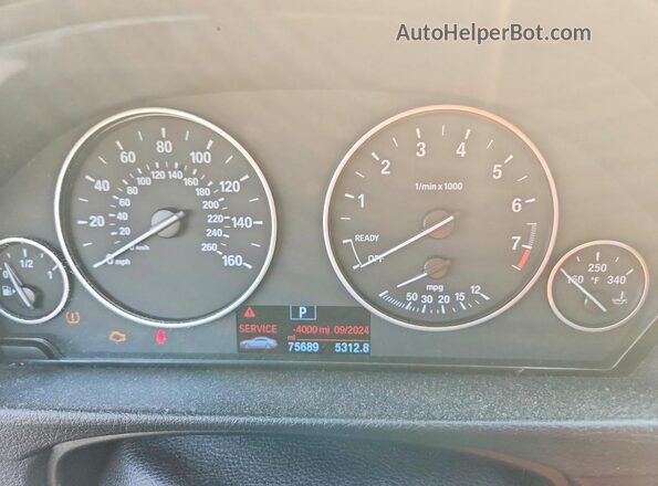 WBA8A3C58JA357976 2018 BMW 3 SERIES Gray Vista del cuadro de instrumentos