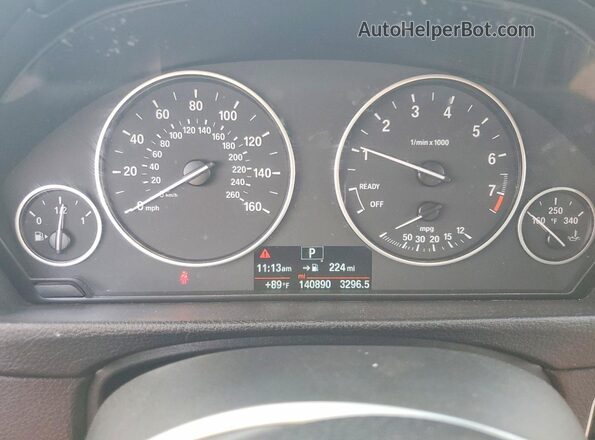 WBA8A9C58GK619078 2016 BMW 3 SERIES White Widok zestawu wskaźników