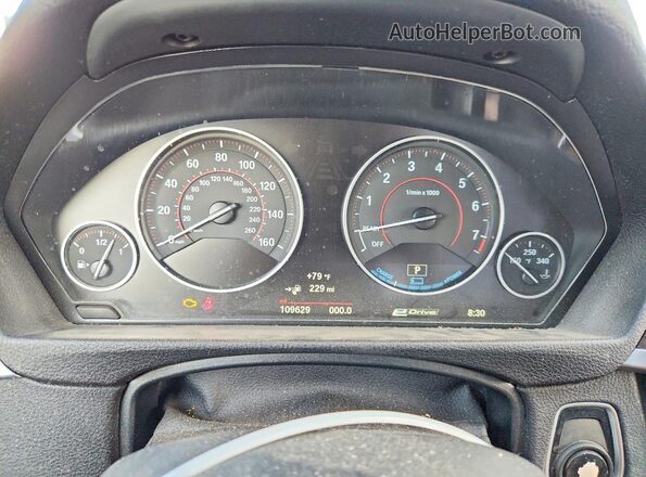 WBA8E1C39HA156962 2017 BMW 3 SERIES Blue Вид щитка приладів