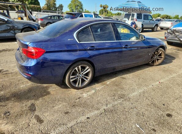 WBA8E1C39HA156962 2017 BMW 3 SERIES Blue Задня права чверть