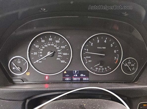 WBA8E1G34HNU15957 2017 BMW 3 SERIES White Widok zestawu wskaźników