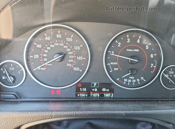 WBA8E9G59GNT46620 2016 BMW 3 SERIES Black Vista del cuadro de instrumentos