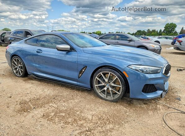 WBABC4C57KBJ35768 2019 BMW M8 Blue Передня права чверть
