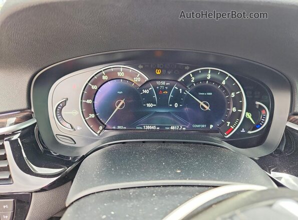 WBAJA5C39HG898036 2017 BMW 5 SERIES Угольный Вид щитка приборов