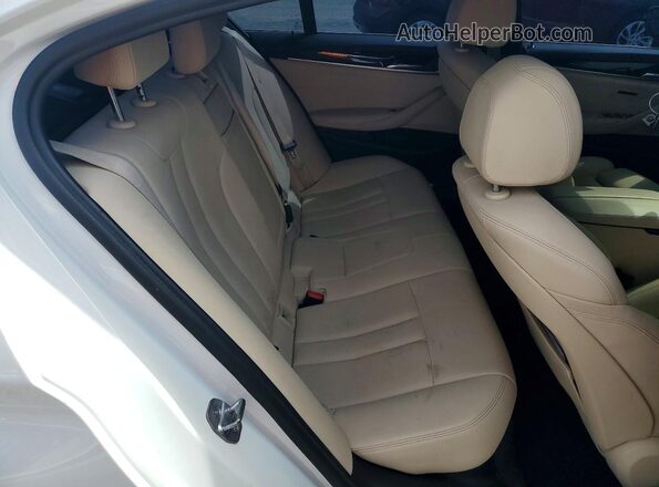 WBAJA5C54JWA36066 2018 BMW 5 SERIES White Widok tylnych siedzeń