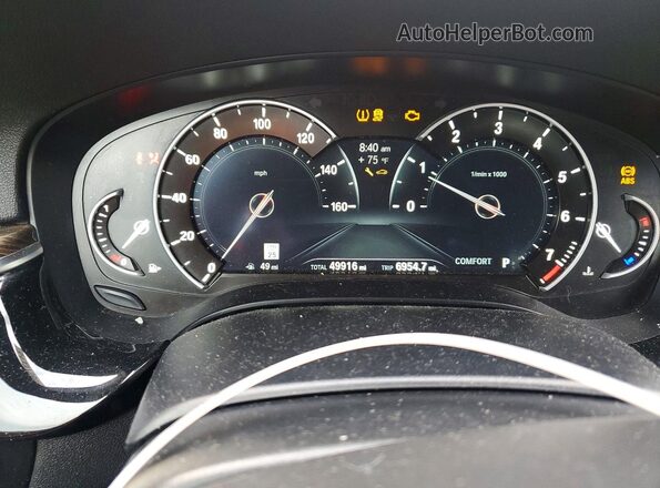 WBAJA5C56KWA57762 2019 BMW 5 SERIES White Instrument cluster view