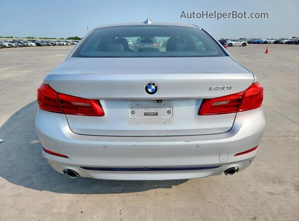 WBAJA5C59KBX49115 2019 BMW 5 SERIES Silver Rear view