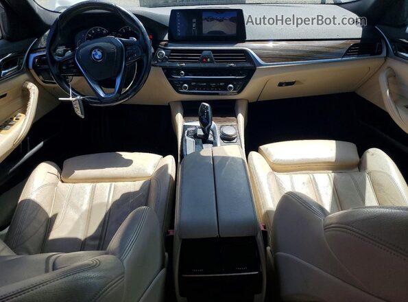 WBAJA5C59KWW18744 2019 BMW 5 SERIES White Widok deski rozdzielczej